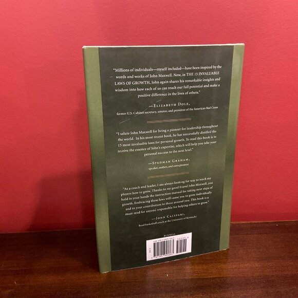 ⭐4 FOR $20⭐ The 15 Invaluable Laws of Growth by John C. Maxwell Hardcover Book - Picture 2 of 5